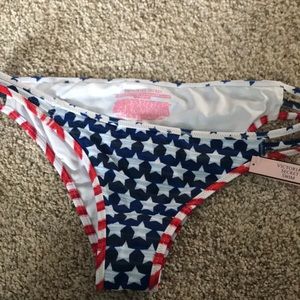 Red, white and blue bikini bottom